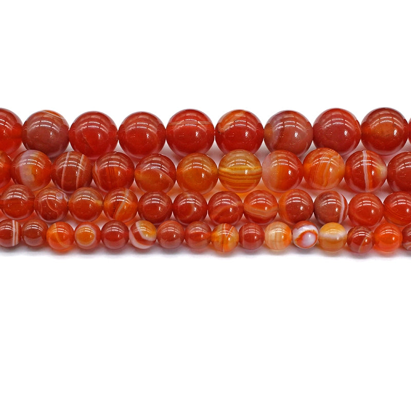 Line red agate loose beads crystal chalcedony agate accessories