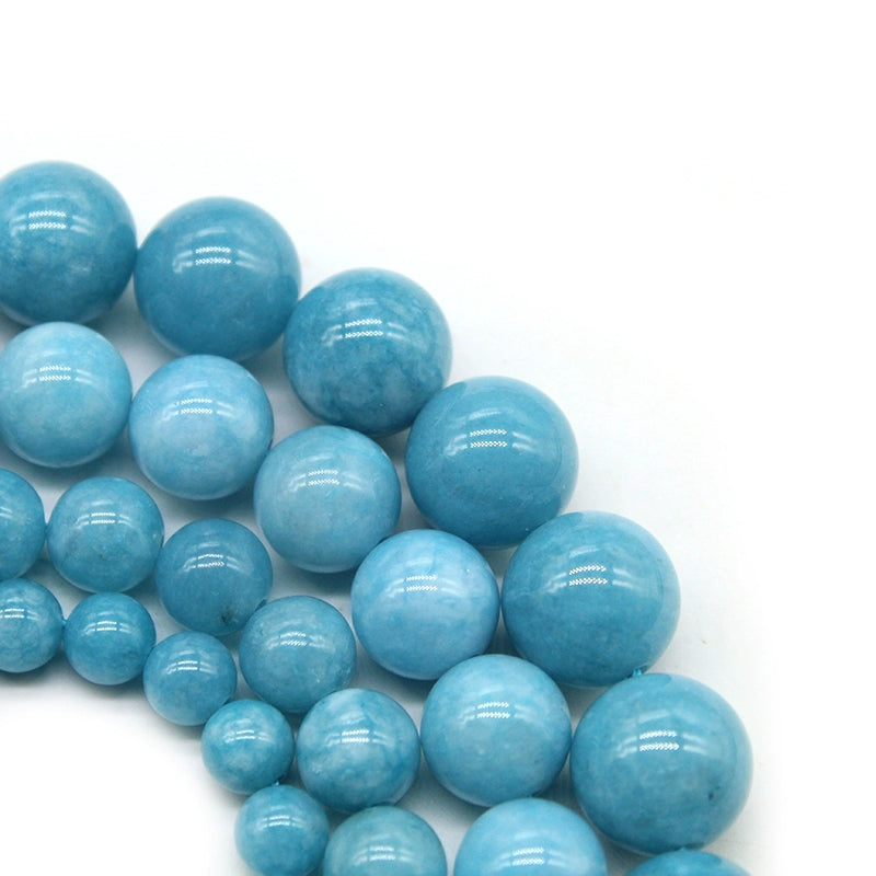 Blue aquamarine scattered beads diy hand-woven crystal
