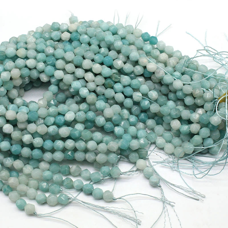 Large cut Amazon loose beads necklace