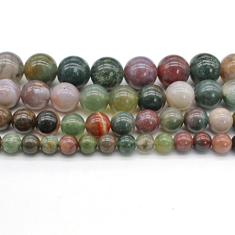Indian agate loose beads DIY hand-woven materials