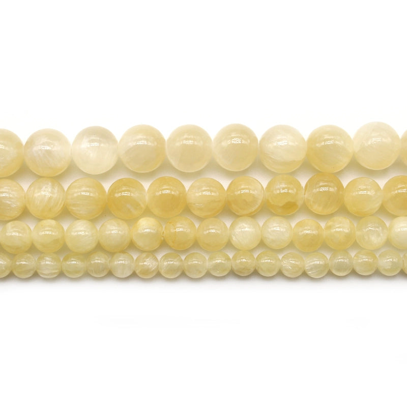 Cracked gold jade loose bead necklace semi-finished product