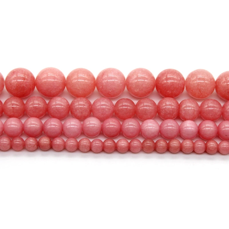 Red veined chalcedony semi-finished DIY handmade crystal beads