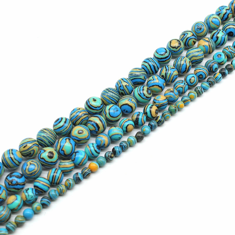 Synthetic flower peacock agate loose beads diy hand-woven material