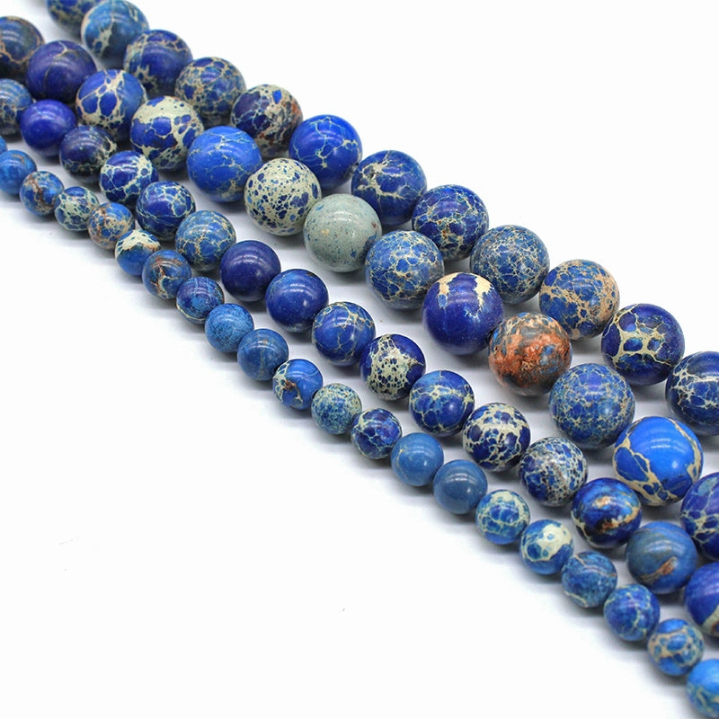 Sapphire emperor stone loose beads DIY hand-woven material