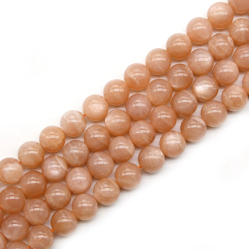 Natural stone sunstone round beads diy handmade bracelet