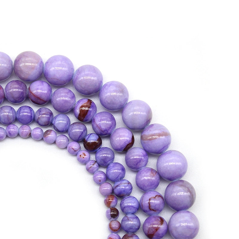 Optimized purple striped Persian jade loose beads DIY hand-woven beads