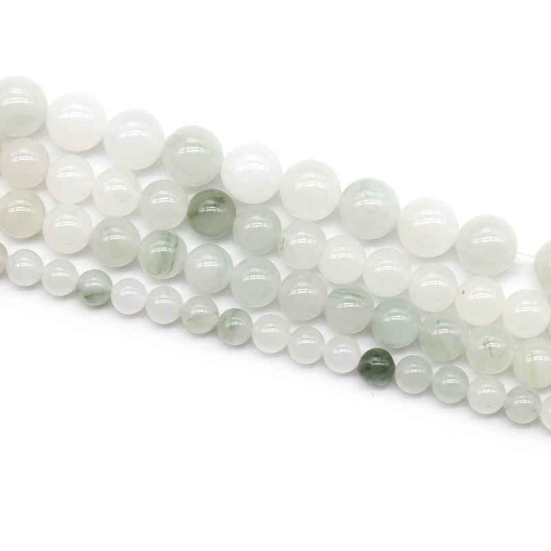 Natural stone Tianshan jade loose bead necklace semi-finished product