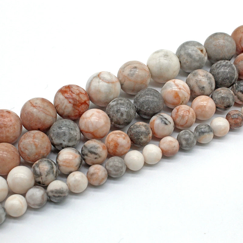 Pink zebra loose beads DIY hand-woven bracelet