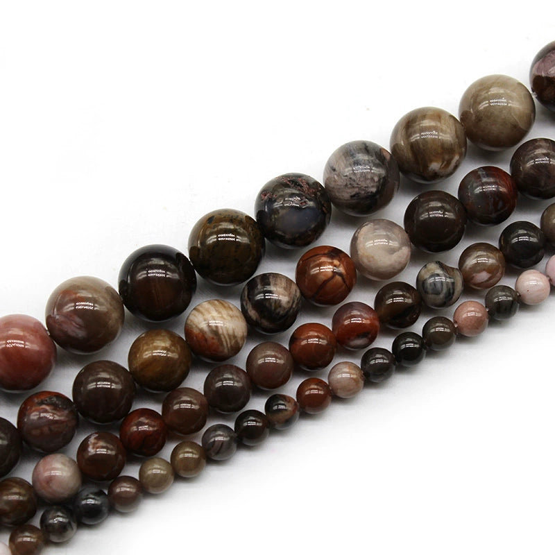 Wooden jade tree jade loose beads DIY hand-woven crystal