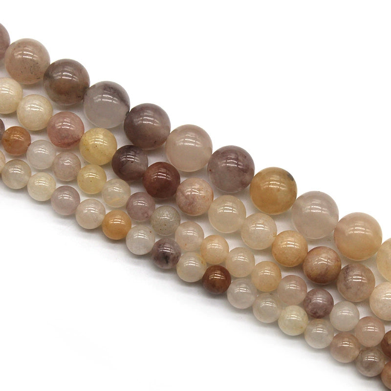 Violet stone loose beads round beads DIY hand-woven crystal
