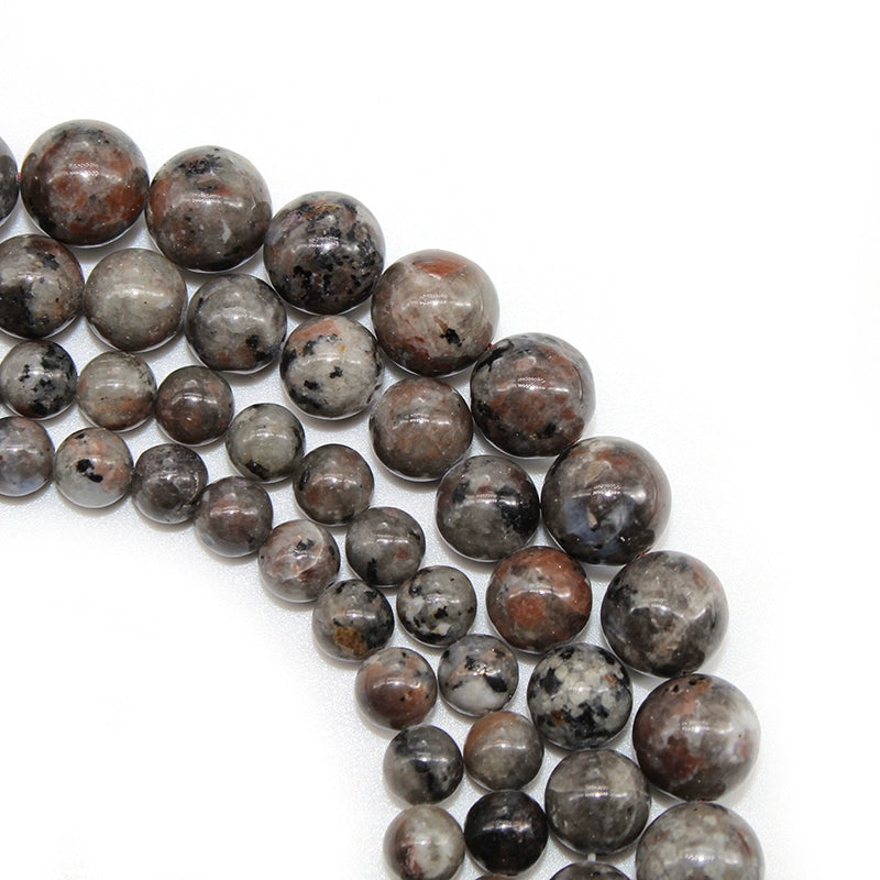 Flame stone orange flash stone round beads DIY hand-woven bracelet