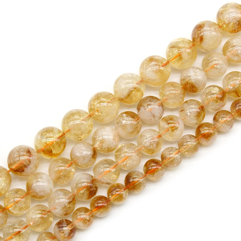 Natural stone yellow tower crystal beads necklace semi-finished product