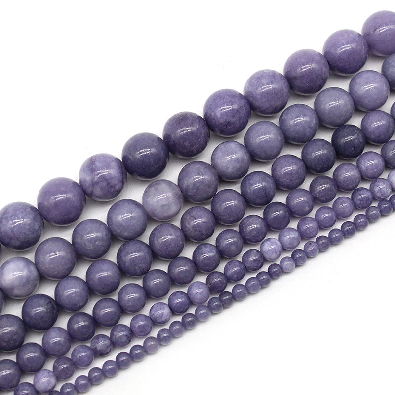 Lavender stone loose beads DIY hand-woven crystal