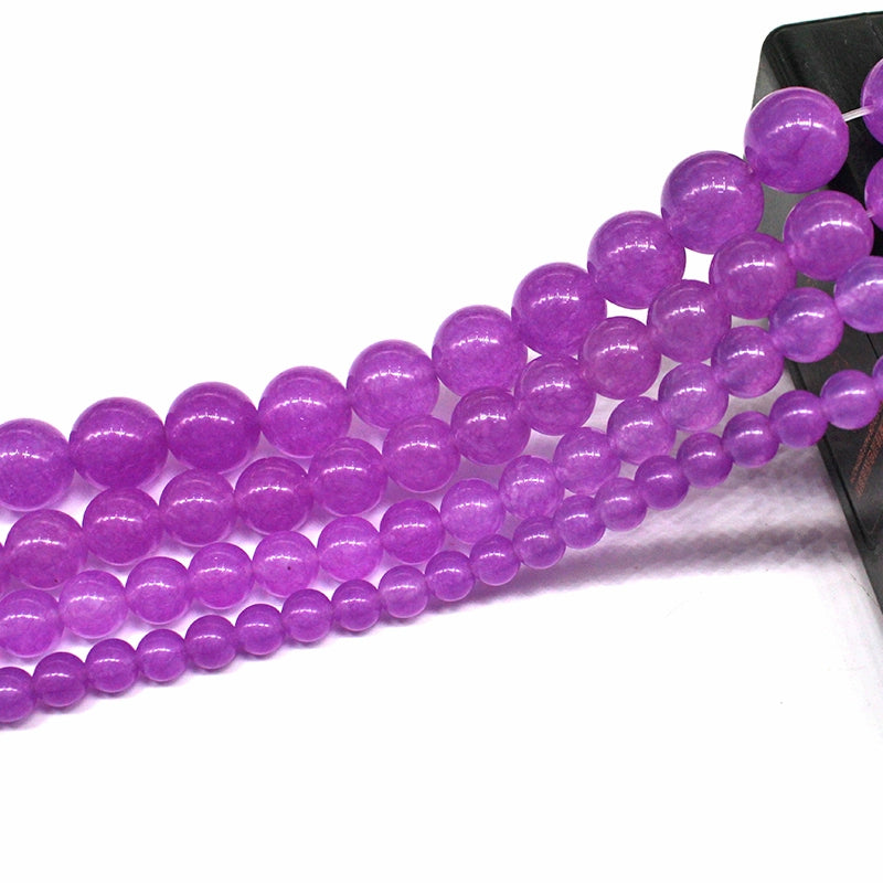 Purple red chalcedony semi-finished DIY handmade crystal beads