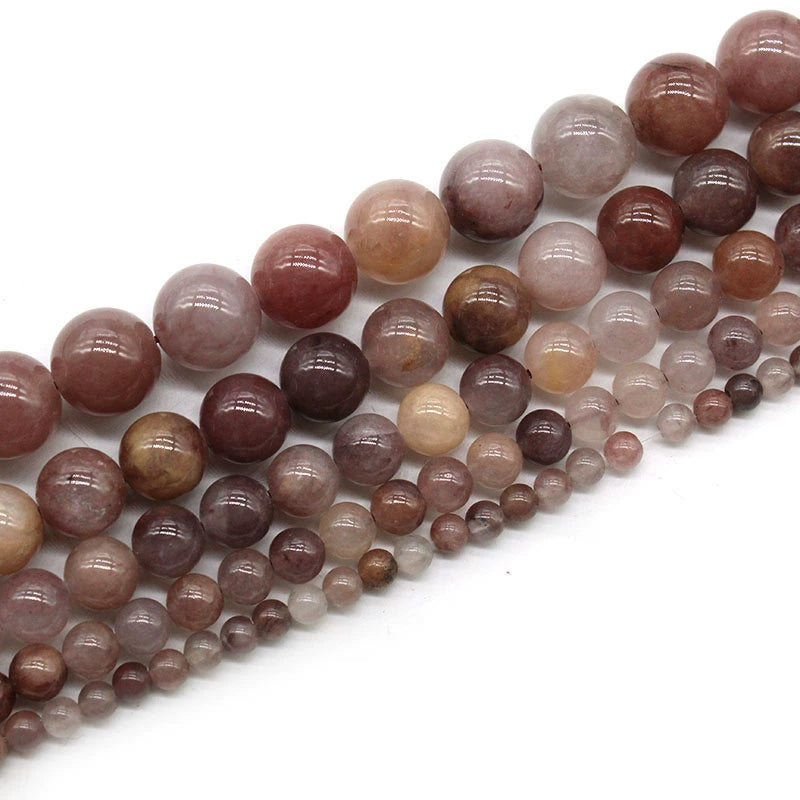 Natural stone purple berry crystal loose beads diy hand-woven materials