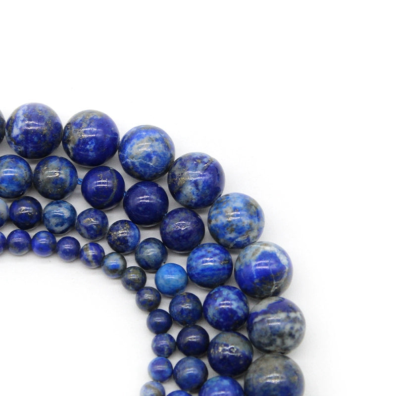 Natural lapis lazuli loose beads DIY hand-woven materials