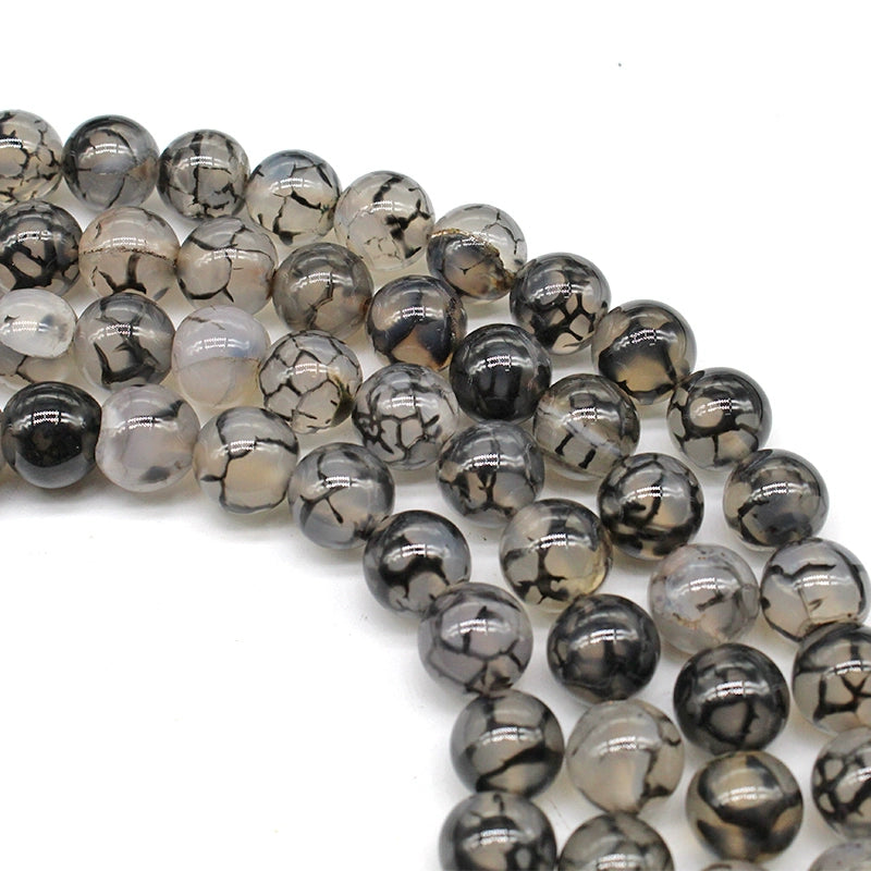 Black dragon stone loose beads round beads DIY hand-woven beads