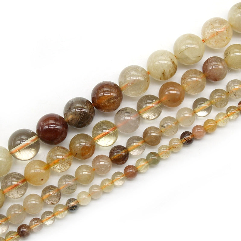 Natural stone color hair crystal gold wire crystal loose beads diy hand-woven bracelet