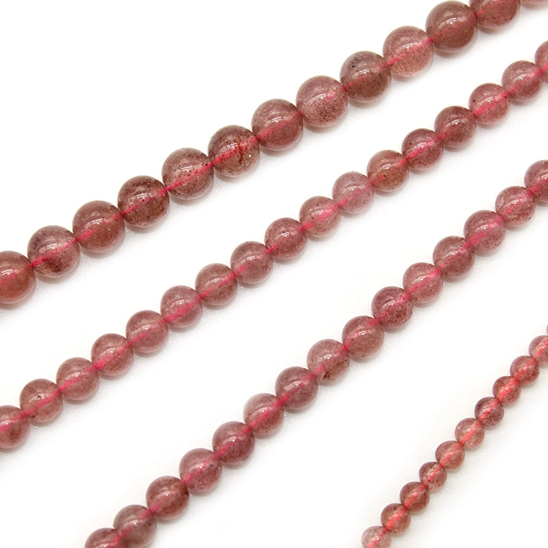 Strawberry Crystal Loose Beads Round Beads DIY Hand-woven Bracelet