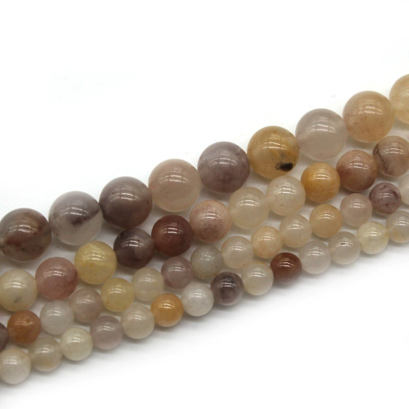Violet stone loose beads round beads DIY hand-woven crystal