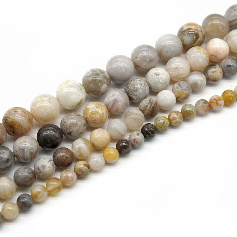 Bamboo leaf agate loose beads bracelet jewelr