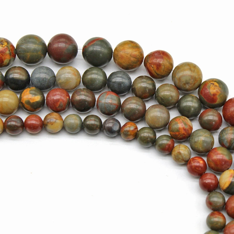 Natural Picasso loose beads round beads
