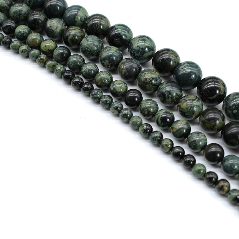 Natural green eye stone round beads crystal agate DIY hand-woven materials