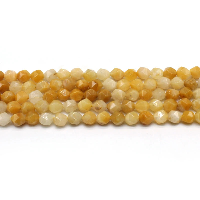 Large cut yellow aventurine loose beads bracelet