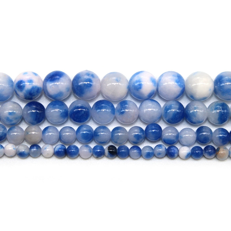 Blue and white porcelain color Persian jade loose beads DIY hand-woven bracelet