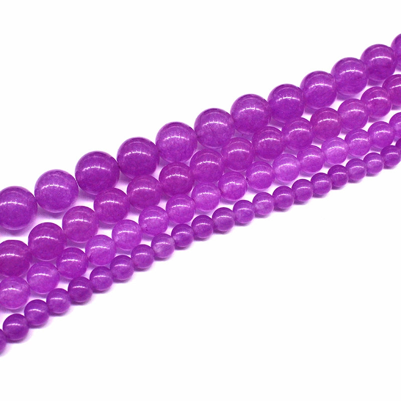 Purple red chalcedony semi-finished DIY handmade crystal beads