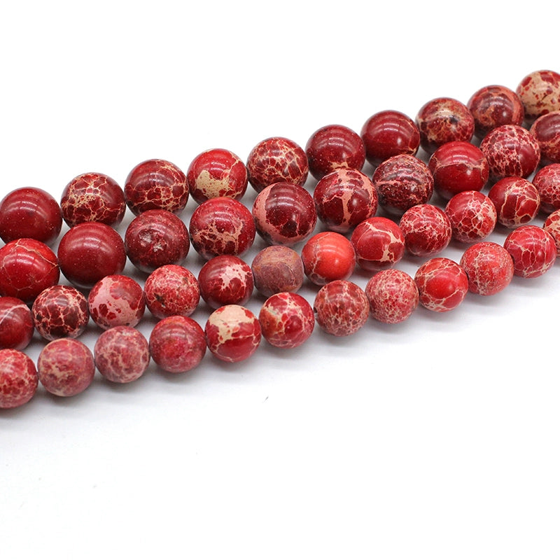 Red emperor stone loose beads DIY hand-woven material