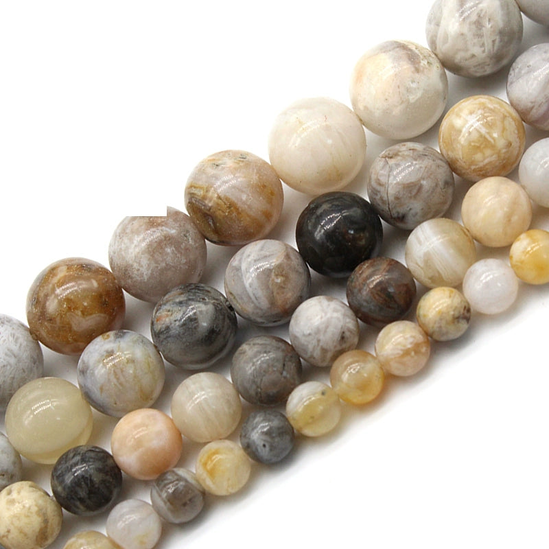 Bamboo leaf agate loose beads bracelet jewelr