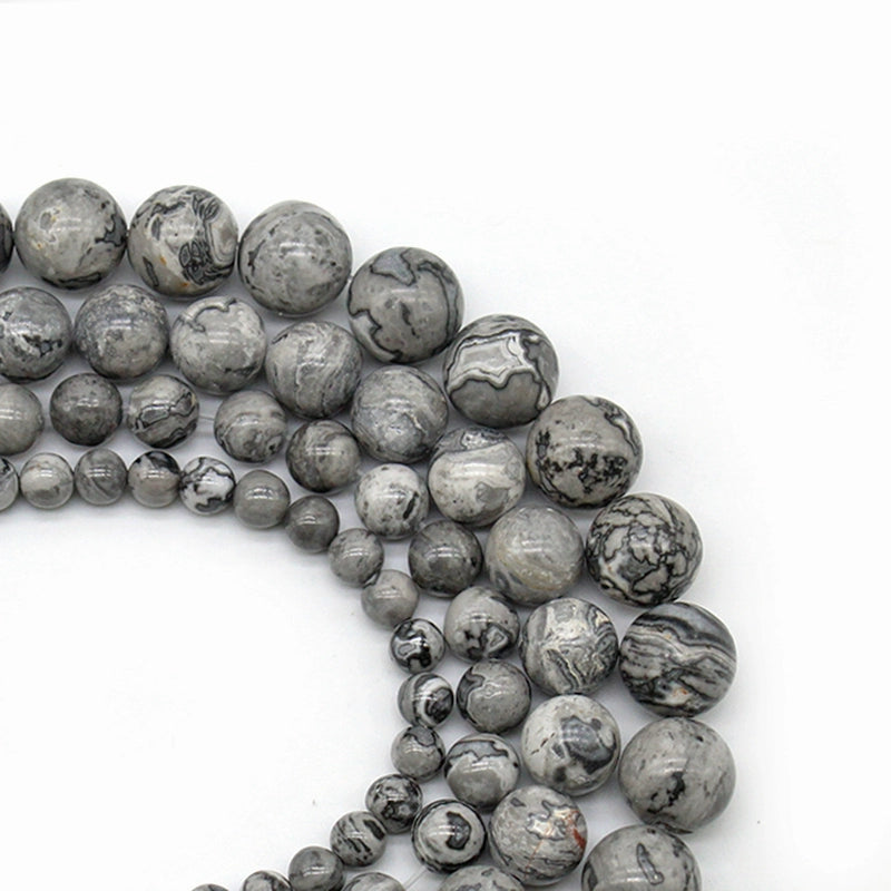 Map stone loose beads DIY hand-woven material