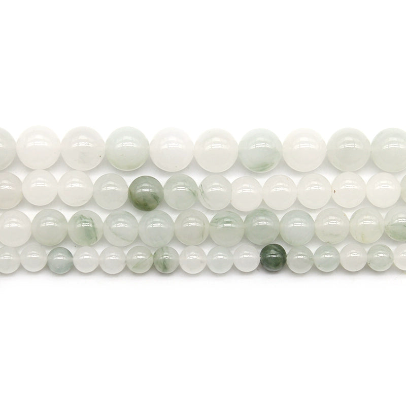 Natural stone Tianshan jade loose bead necklace semi-finished product