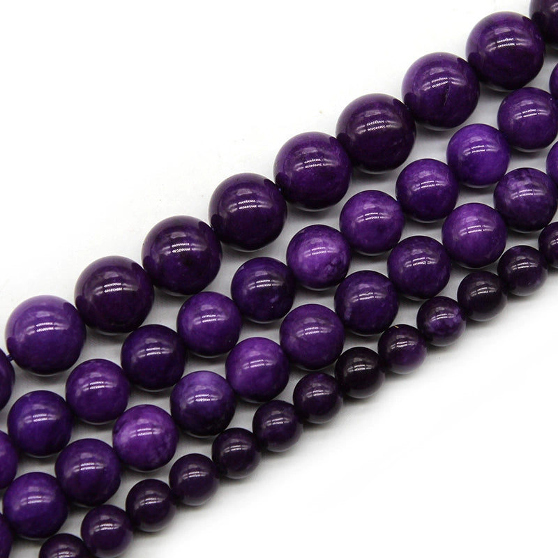 Purple dragon crystal round beads loose beads DIY hand-woven bracelet