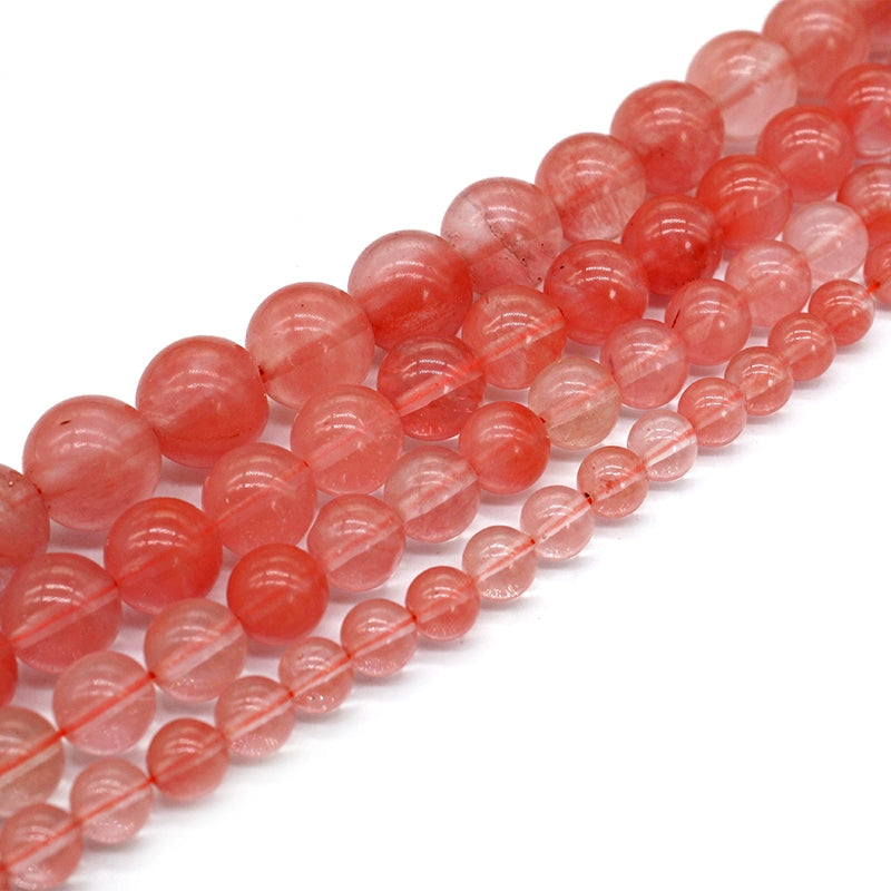 Watermelon red round bead DIY handmade bracelet