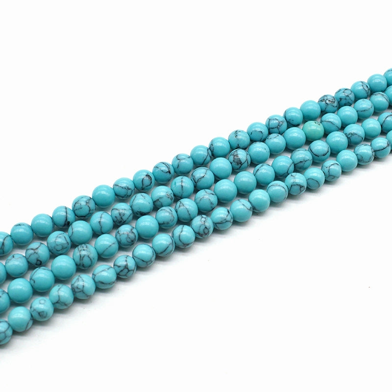 Synthetic light blue turquoise loose beads DIY hand-woven material