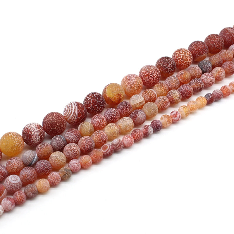 Weathered agate loose beads DIY hand-woven material