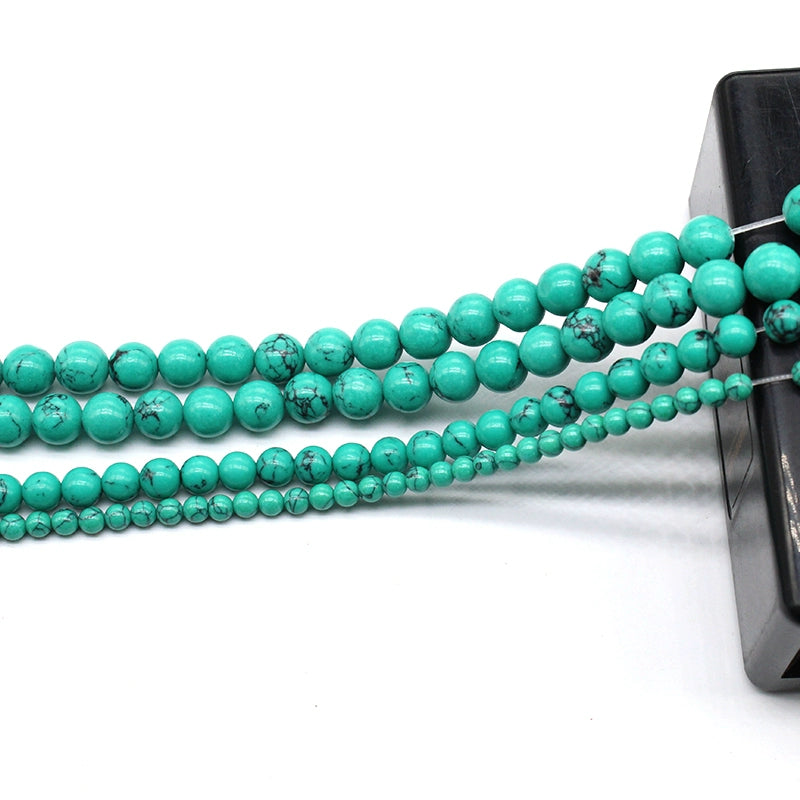 Synthetic turquoise loose beads round beads DIY hand-woven materials