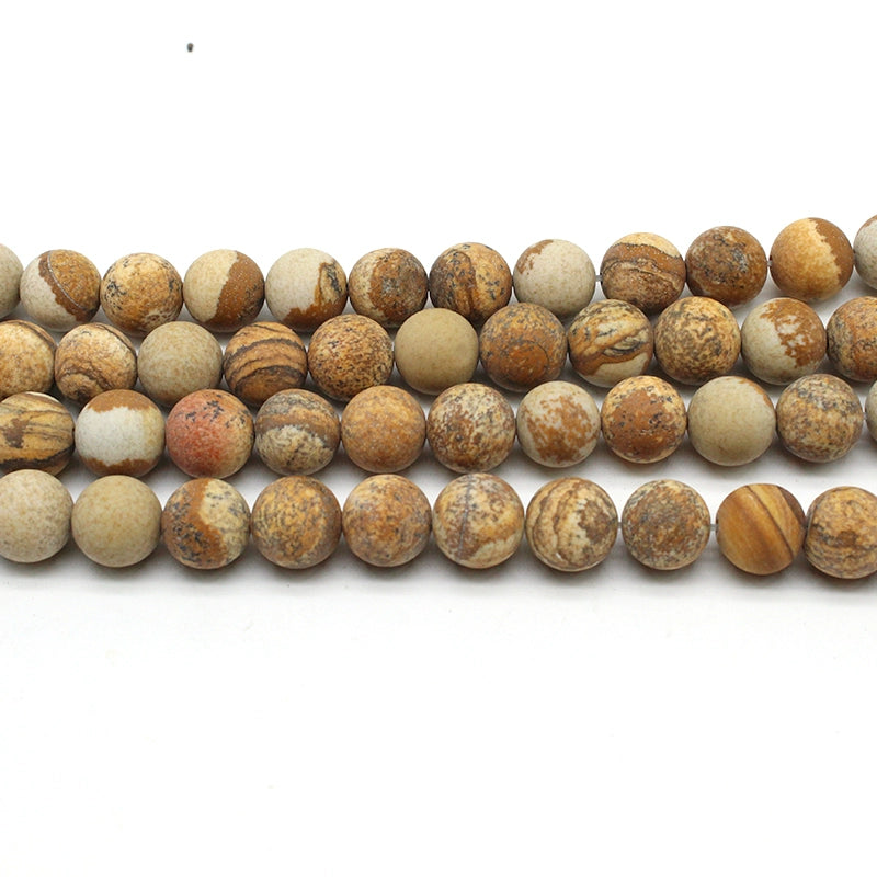 Frosted matte picture stone loose crystal beads for DIY hand-woven materials