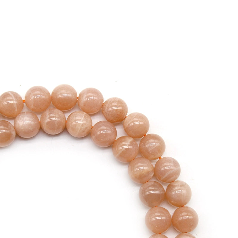 Natural stone sunstone round beads diy handmade bracelet