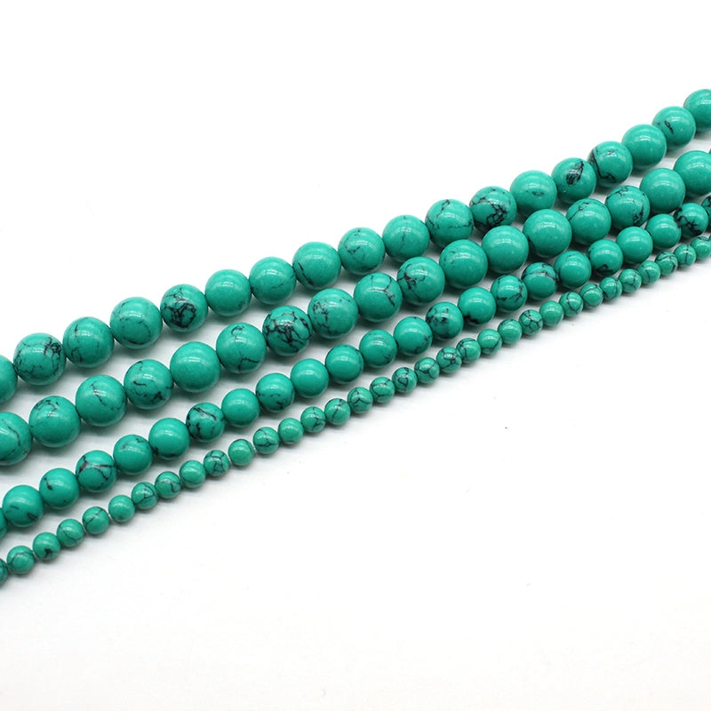 Synthetic turquoise loose beads round beads DIY hand-woven materials