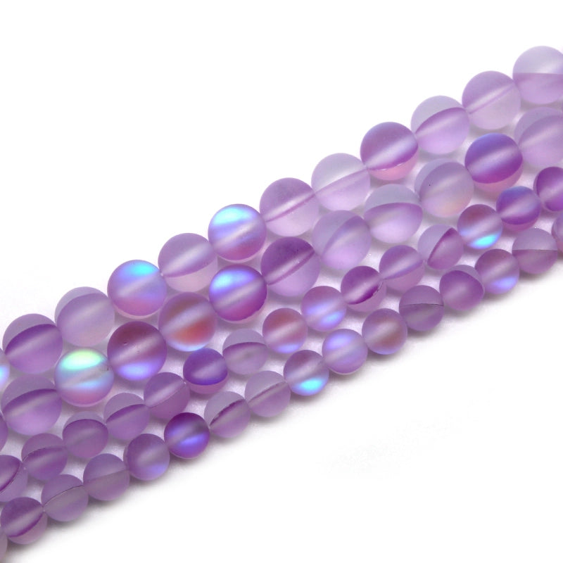 Purple flash stone loose beads DIY hand-woven bracelet