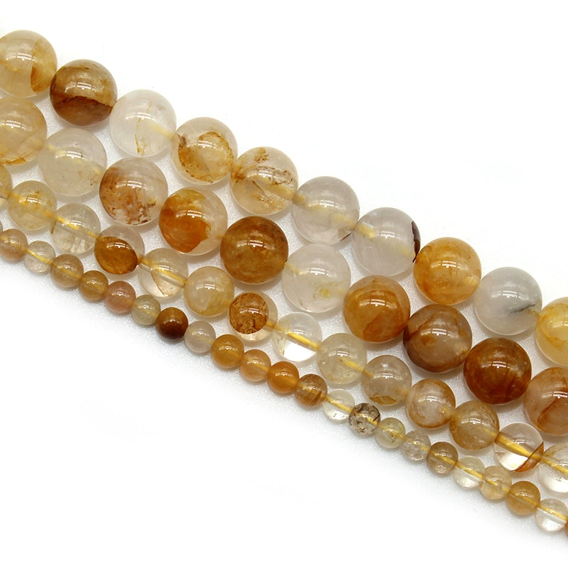 Yellow glue flower loose beads DIY hand-woven bracelet