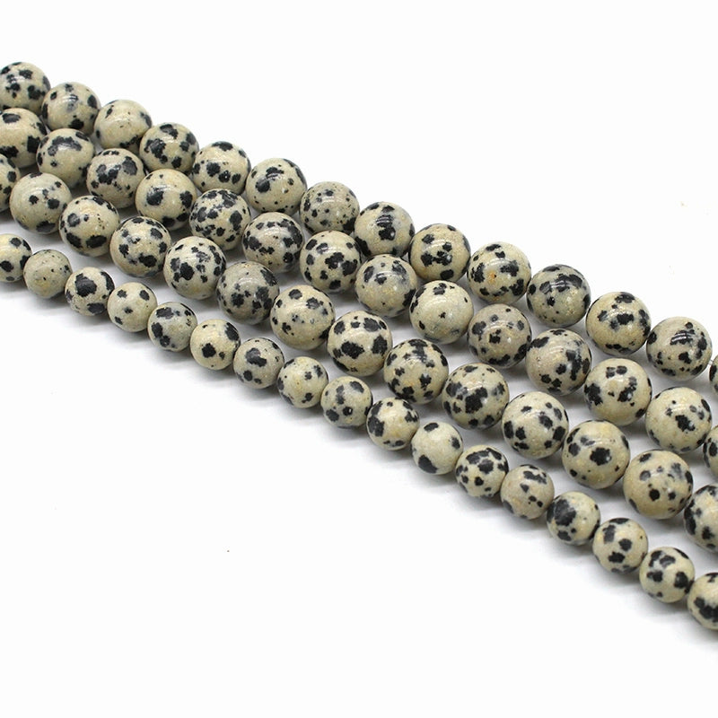 Spotted stone loose beads and DIY hand-woven materials