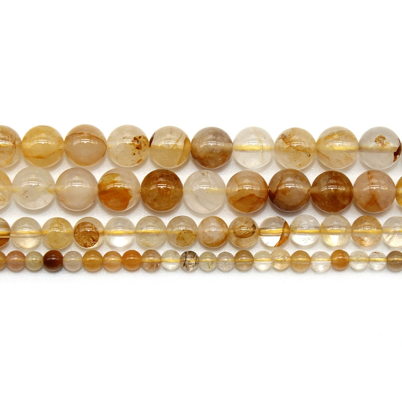 Yellow glue flower loose beads DIY hand-woven bracelet