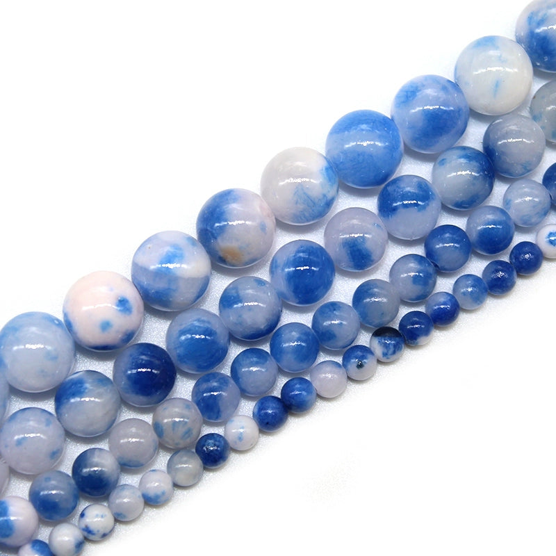Blue and white porcelain color Persian jade loose beads DIY hand-woven bracelet