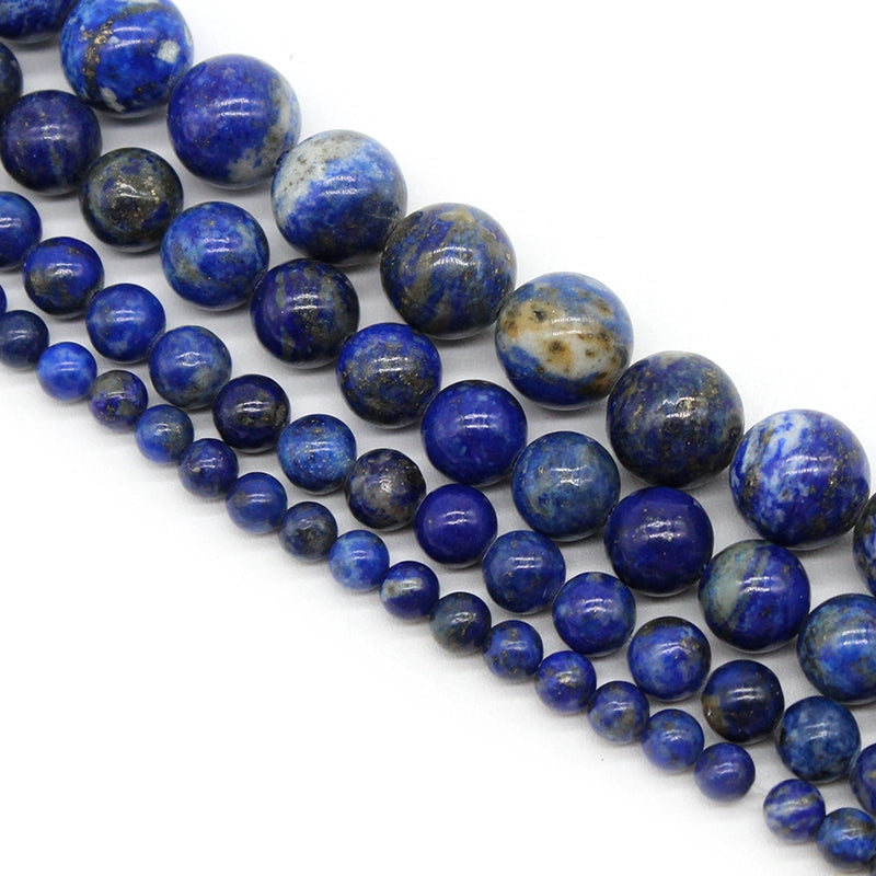Natural lapis lazuli loose beads DIY hand-woven materials