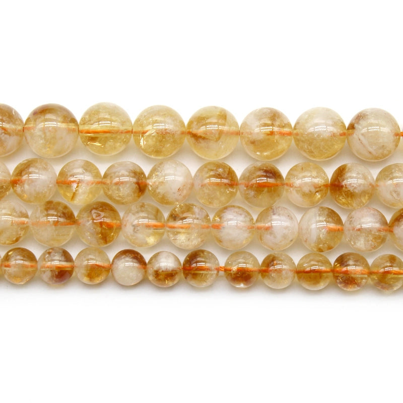 Natural stone yellow tower crystal beads necklace semi-finished product