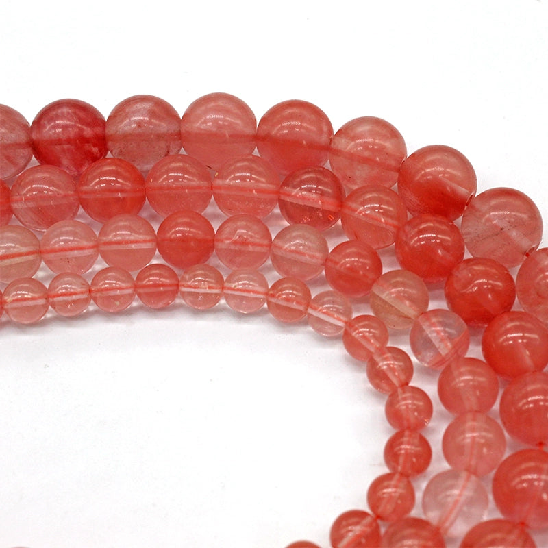 Watermelon red round bead DIY handmade bracelet